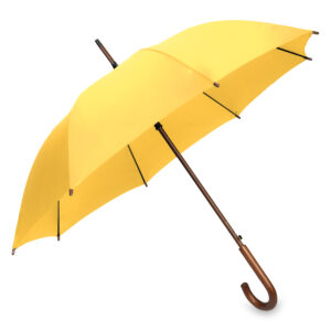 OXFORD Umbrella with wooden handle yellow