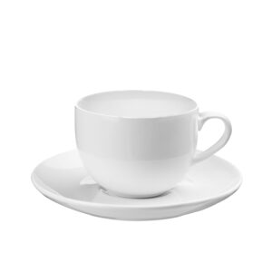 Filiżanka ze spodkiem SIMPLE biała 220 ml