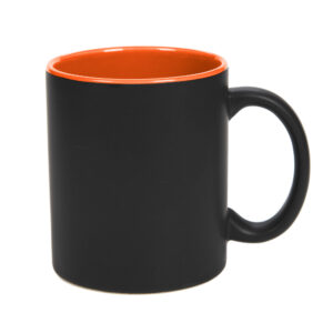Kubek CLASSIC MATT 330 ml czarno-pomarańczowy
