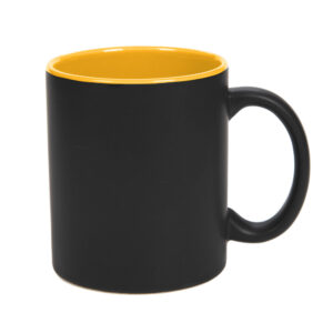 Kubek CLASSIC MATT 330ml czarno-żółty