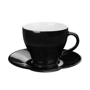 Cup with saucer CAPPUCCINO black 200 ml